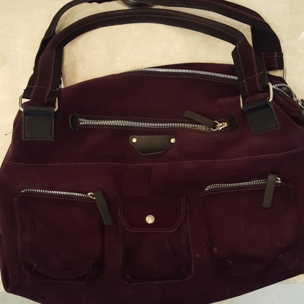 Purple Suede Handbag